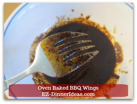 Oven Baked BBQ Wings - Marinade should be thick as paste and able to coat the back of a spoon/fork. Oven Baked BBQ Wings - Marinade should be thick as paste and able to coat the back of a spoon/fork.