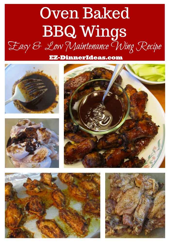 Oven baked BBQ wings are easy and it is a no-mess-to-clean-up recipe.  It's finger licking good to feed a big crowd.