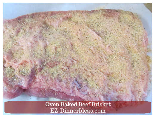 Season brisket fat side