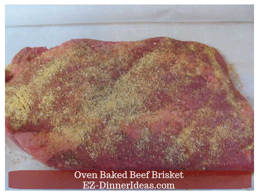 Season brisket lean side