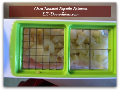 Baked Potato Hash | Oven Roasted Paprika Potatoes - Use onion cutter to dice potatoes make this process 2 times faster Baked Potato Hash | Oven Roasted Paprika Potatoes - Use onion cutter to dice potatoes make this process 2 times faster
