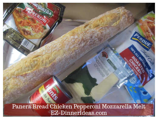 Ingredients used to make chicken sandwich recipe