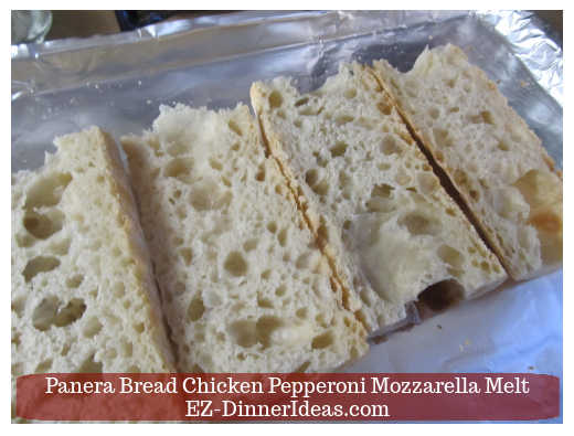 Baguette was cut into portions