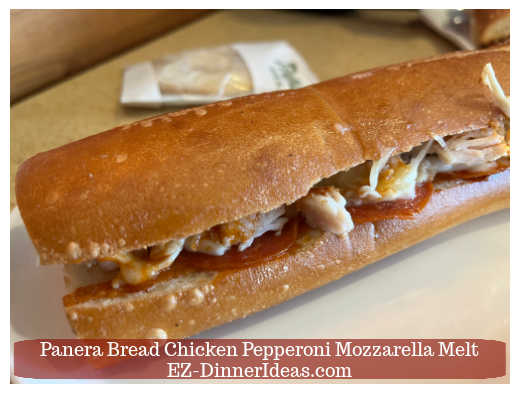 Panera Bread chicken sandwich in the restaurant