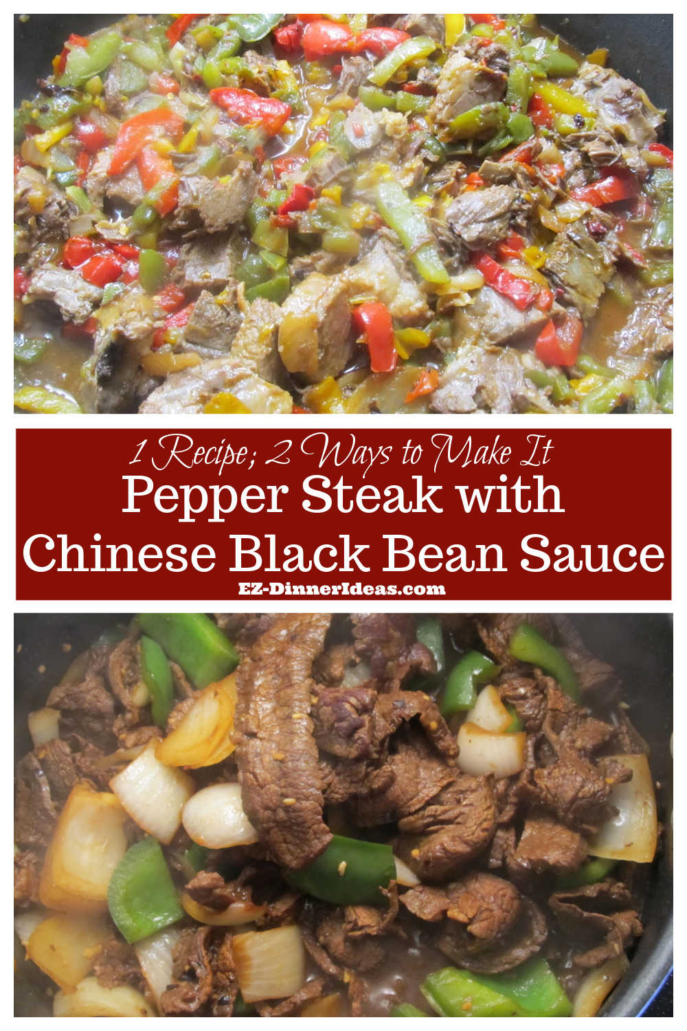 Easy Recipe for Pepper Steak with Chinese Black Bean Sauce