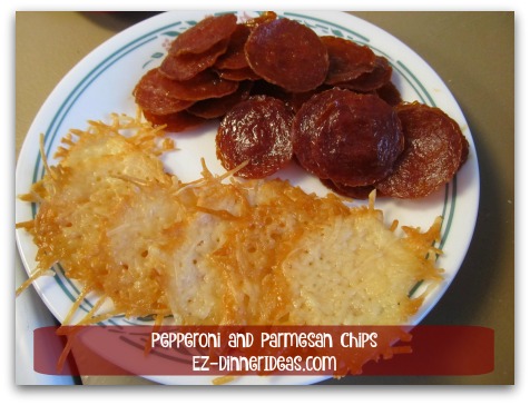 Pepperoni and Parmesan Chips