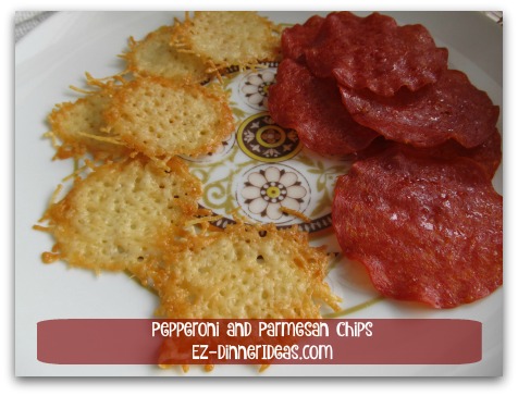 Pepperoni and Parmesan Chips - Used the sandwich size ones to make these Pepperoni chips Pepperoni and Parmesan Chips - Used the sandwich size ones to make these Pepperoni chips