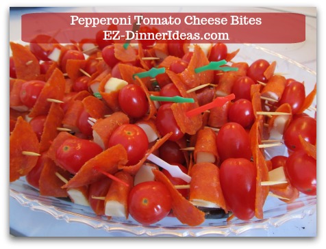 Cheese Finger Food | Pepperoni Tomato Cheese Bites - All flavors burst in one bite.  ENJOY!