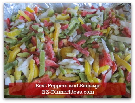 Peppers Sausage | Best Peppers and Sausage to Feed A Crowd - Add all frozen vegetables on top with red pepper flakes.