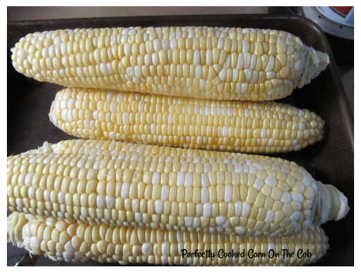 Corn on the cob with husk removed