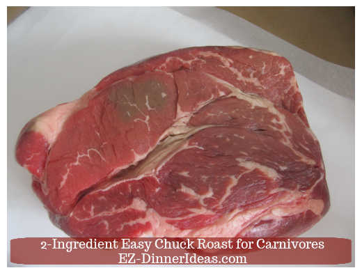 Chuck roast on parchment paper