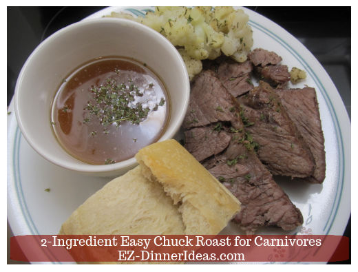 Served the sauce on the side with a crusty roll and chuck roast like French dip.