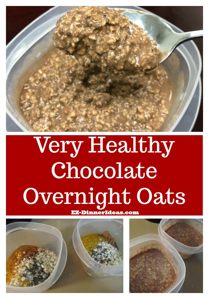 Quick Healthy Breakfast Idea | Very Healthy Chocolate Overnight Oats - It is perfectly for any chocolate lovers to start a morning guilt free.  It is like having dessert in the morning.