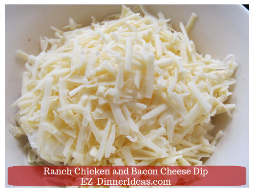 Shredded cheddar cheese on top