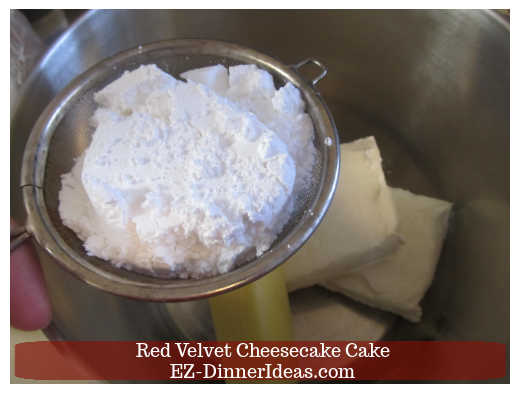 Adding sugar to make icing