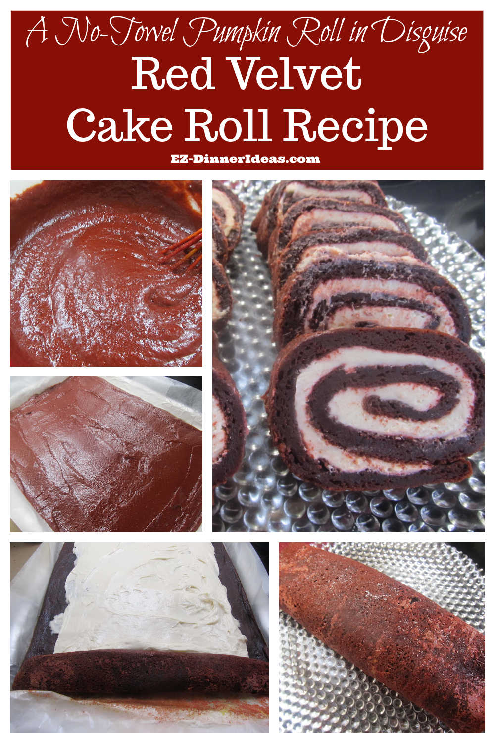 Red Velvet Cake Roll Recipe | A No-Towel Pumpkin Roll in Disguise