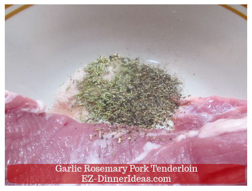 Pork tenderloin with seasoning.