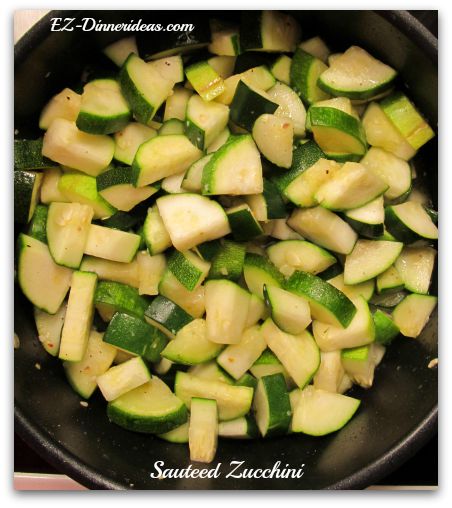 Sauteed zucchini...an easy side dish recipe.  Super healthy and quick to make.  Served it with rice and turn it into another easy dinner idea.