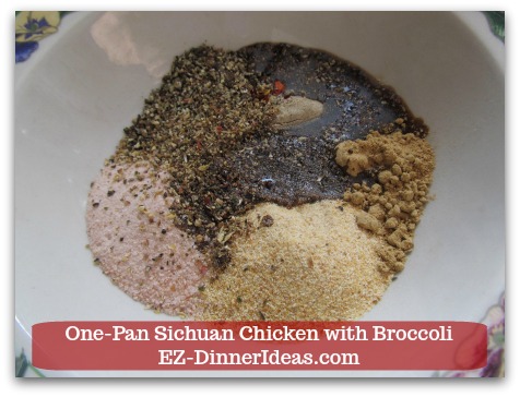 Sichuan Chicken Recipe | One-Pan Sichuan Chicken with Broccoli - Add soy sauce.