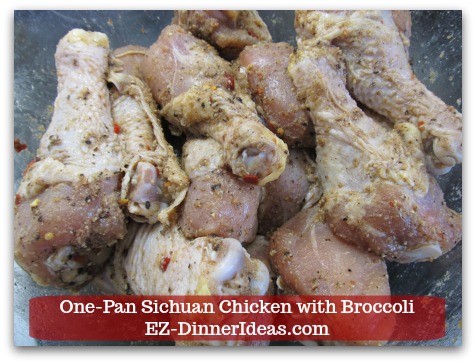 Sichuan Chicken Recipe | One-Pan Sichuan Chicken with Broccoli - Toss to coat and chill overnight or sit at room temperature for 4 hours before cooking.