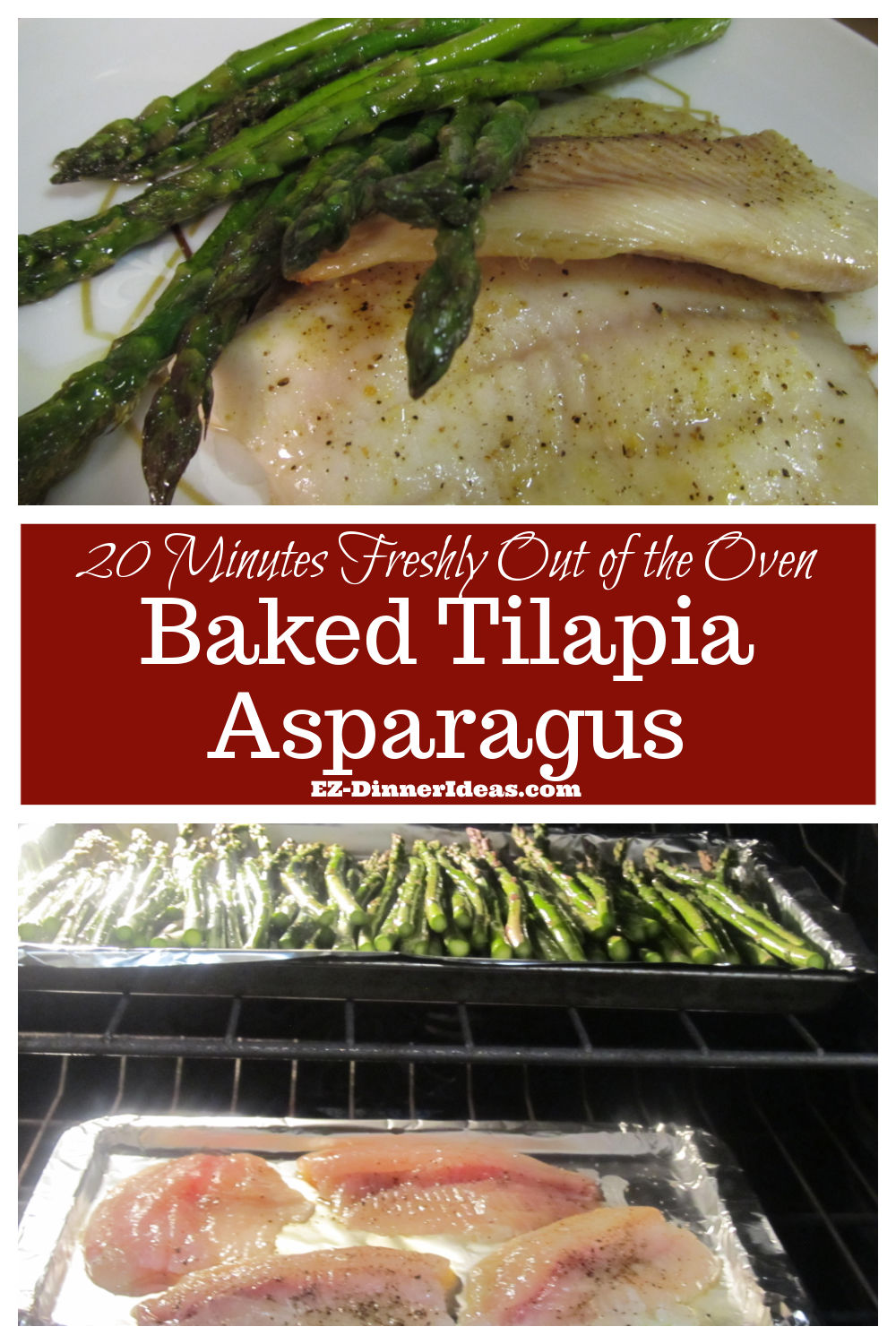 Easy Low Carb Meal Fish | Baked Tilapia Asparagus