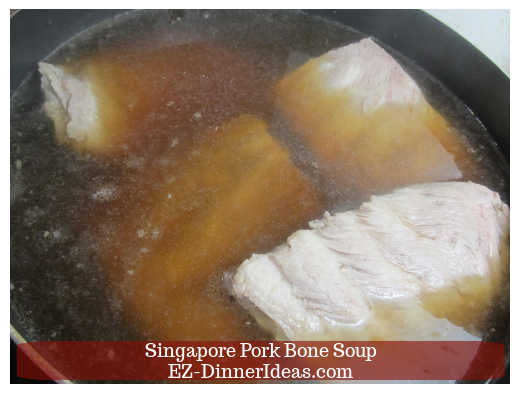 Spare ribs going back into the soup Spare ribs going back into the soup