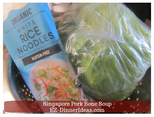 Dry rice noodles and iceberg lettuce Dry rice noodles and iceberg lettuce
