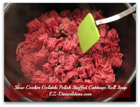 Breaking down ground beef