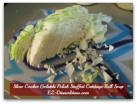 Sliced cabbages
