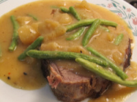 Slow Cooker Recipes - Slow Cooker Pork Butt Roast with Potatoes and Green Beans