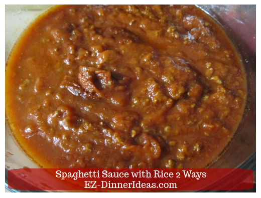 Leftover or jarred spaghetti sauce