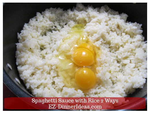 Eggs in hot overnight rice