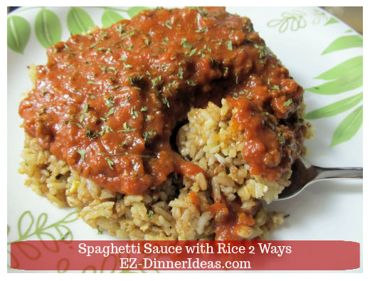 Recipes for Leftover Spaghetti Sauce with Rice 2 Ways