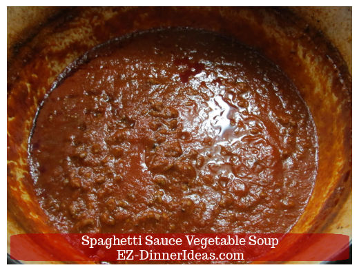 Leftover spaghetti sauce in a tough-cleaning pot
