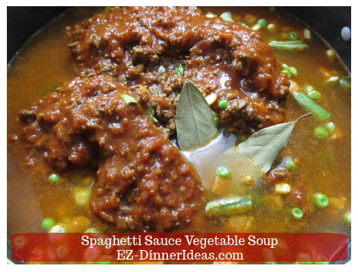 Adding water, herbs and spices for the soup