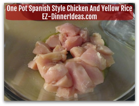 One Pot Chicken Recipe - Add chicken into the bowl with marinade