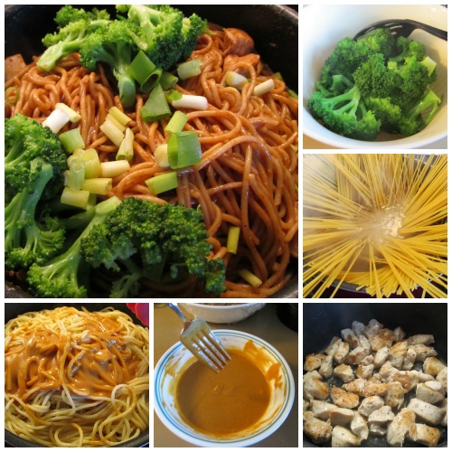 Spicy Peanut Chicken Broccoli Spaghetti Stir-Fry is a recipe, not only for those love Chinese food, but also those love peanut butter.  This is way better than PB&J sandwich.