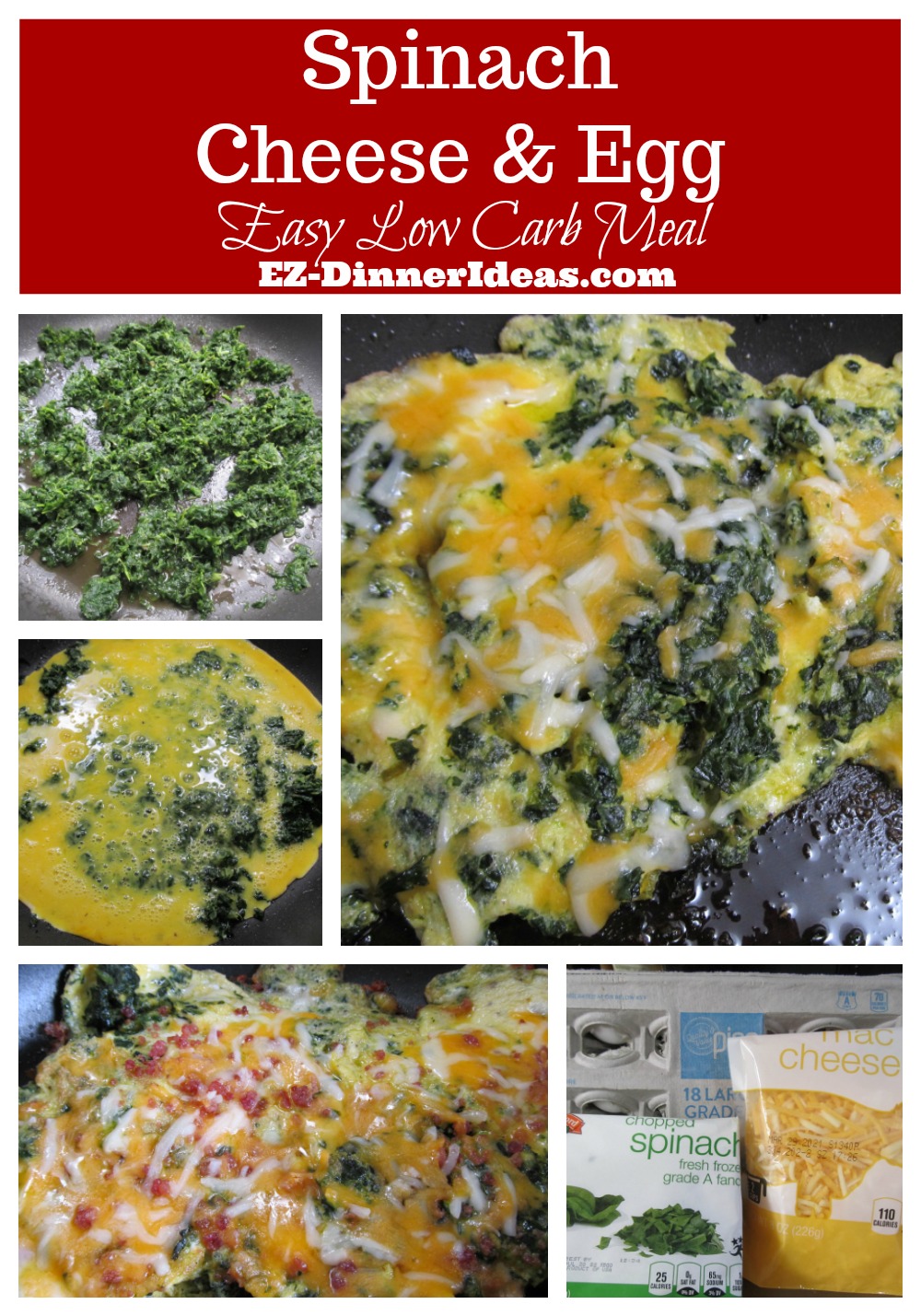 Eggs and Spinach Healthy Recipe | Spinach Cheese and Egg