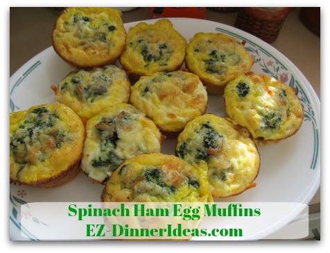 Spinach Ham Egg Muffins