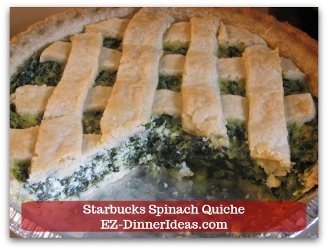 Starbucks Spinach Quiche - Let rest for 5 minutes and enjoy!