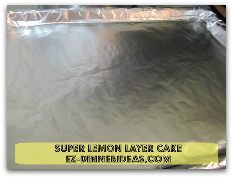 Lemon Cake Mix Recipe | Super Lemon Layer Cake - Line a 16” x 11” baking sheet with aluminum foil for easy clean up Lemon Cake Mix Recipe | Super Lemon Layer Cake - Line a 16” x 11” baking sheet with aluminum foil for easy clean up
