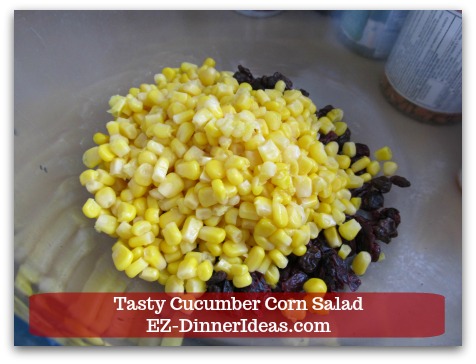 Best Cucumber Salad Recipe | Tasty Cucumber Corn Salad - Then top it with corn kernels.