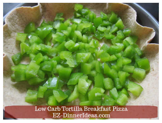 Diced pepper as one of the topping Diced pepper as one of the topping