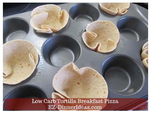 Small soft tortillas in muffin tin Small soft tortillas in muffin tin