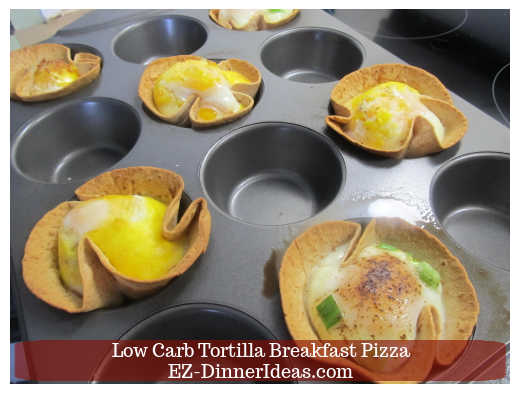 Breakfast Pizza on Tortilla