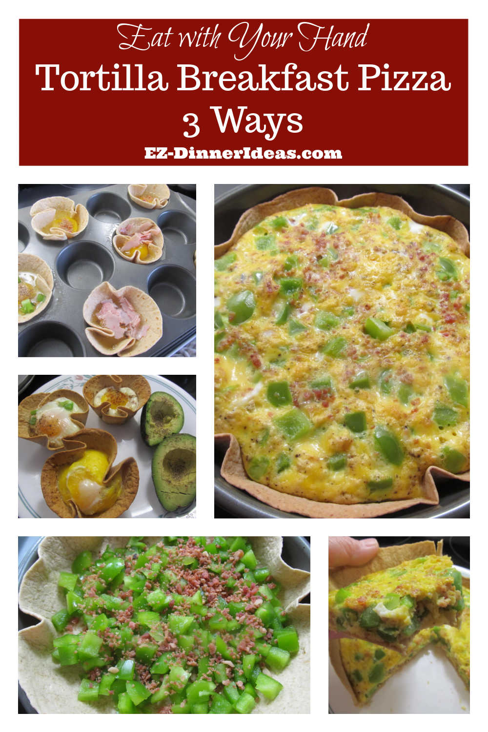 Breakfast Pizza on Tortilla | Low Carb Tortilla Breakfast Pizza 3 Ways