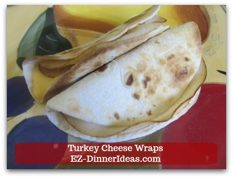 Back To School Recipes - Turkey Cheese Wraps