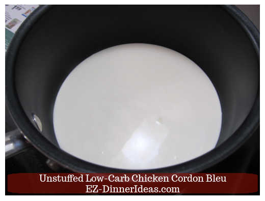 Warming up heavy cream