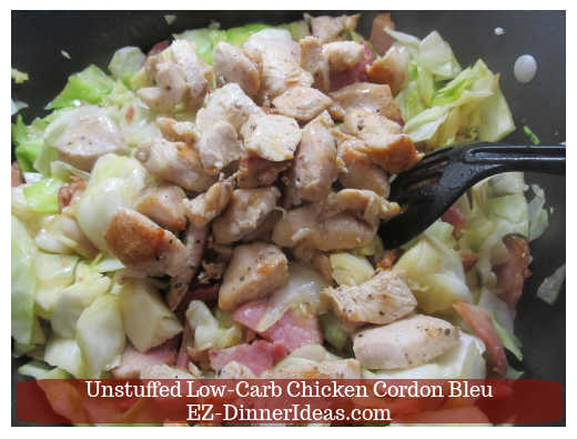 Add chicken into the cabbage mixture