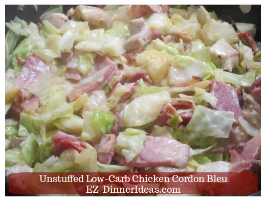 All chicken cordon bleu ingredients combined
